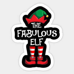 Fabulous Elf Matching Family Christmas Sticker